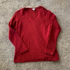 JJILL v neck long sleeve sweater
